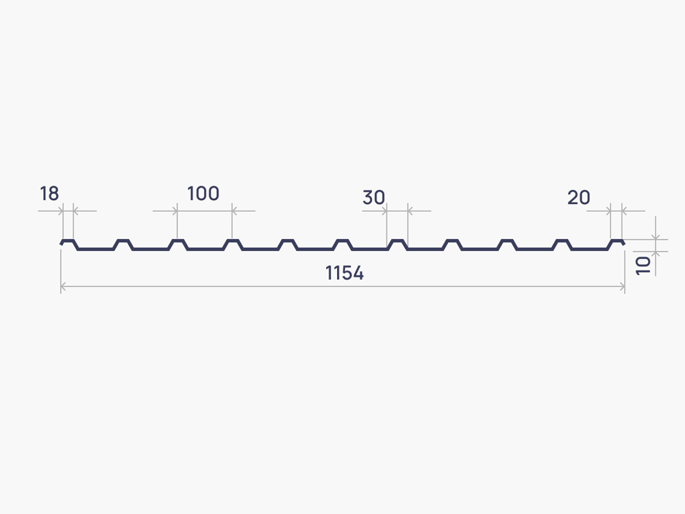 Чертеж C10 Corrugated sheet